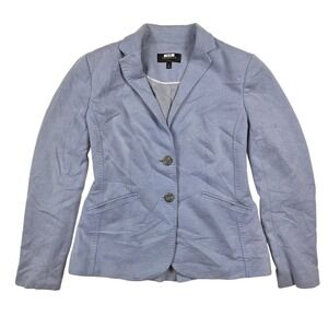 Talbots Blue‎ Two Button Front Closure Patch Pockets Blazer Women's Size  4